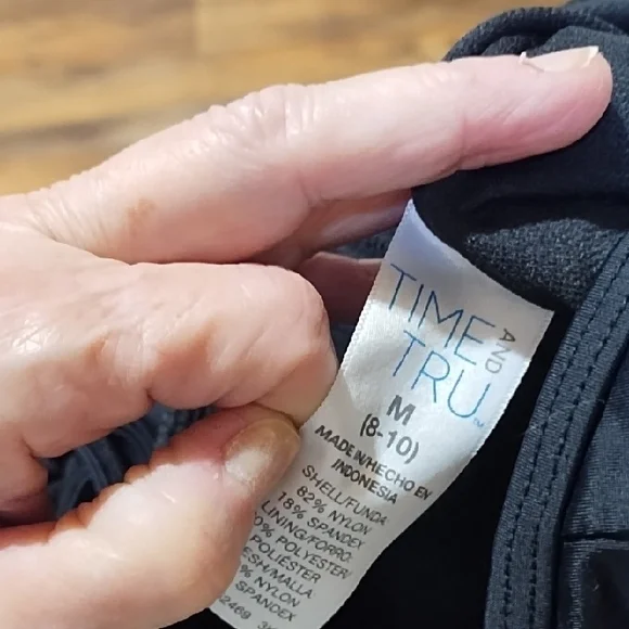 Time and Tru Black One Piece Swimsuit VGC Medium - Picture 10 of 10